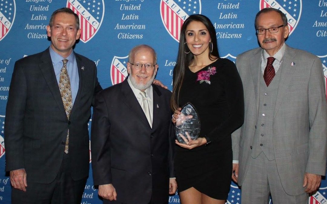 Attorney Jazmin Newton-Butt receives the LULAC Builder Award