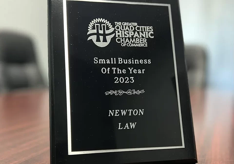 Newton Law, PLC was awarded Small Business of the Year